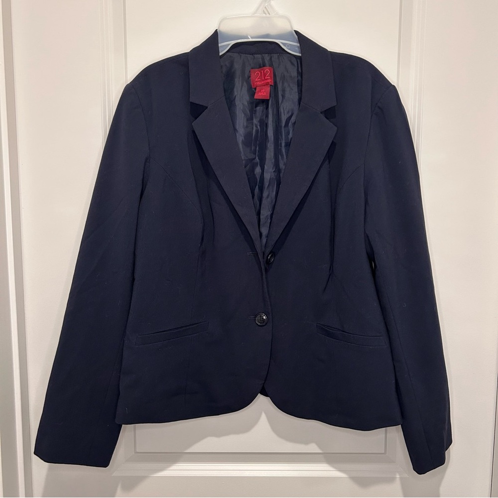 212 Collection Blue Blazer Tailored Suit Jacket